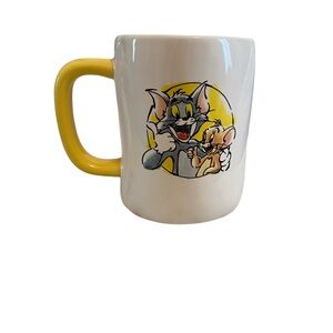 Rae Dunn White and Yellow Tom and Jerry Mug